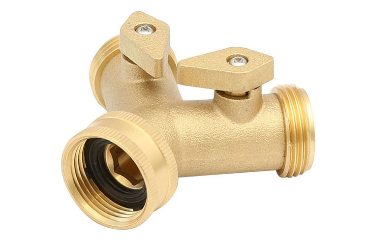 Ottone 2 Way Garden Hose Connector made in China